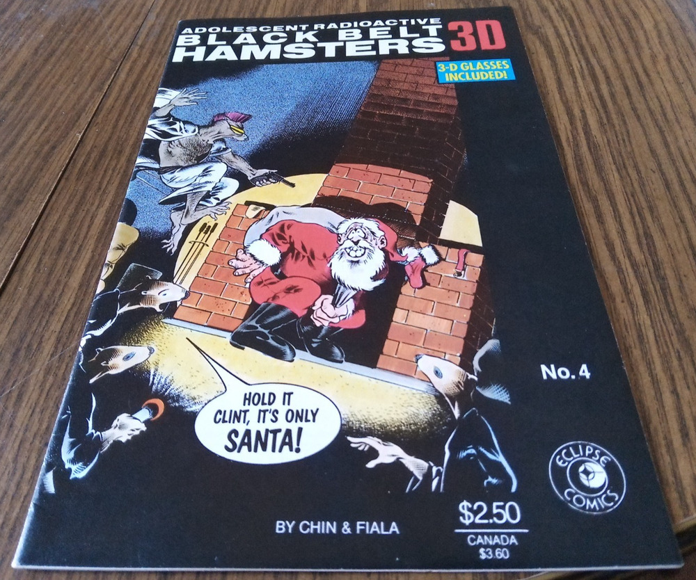 Adolescent Radioactive Black Belt Hamsters In 3D #4 December 1986 Eclipse Comics
